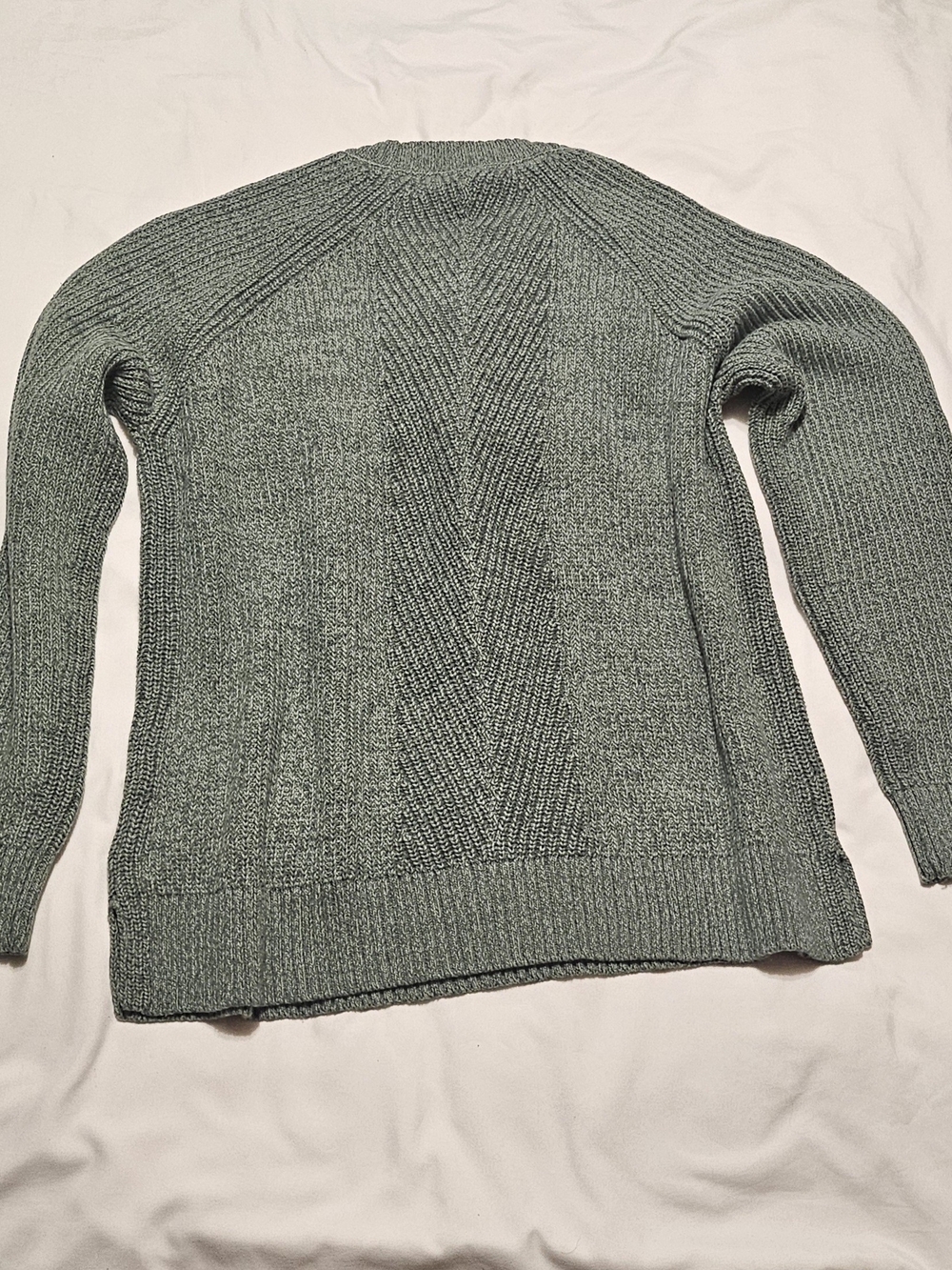 L.L. Bean Women's Mariner Shaker Crewneck Green Preppy Cozycore Sweater Size XL - Picture 8 of 9